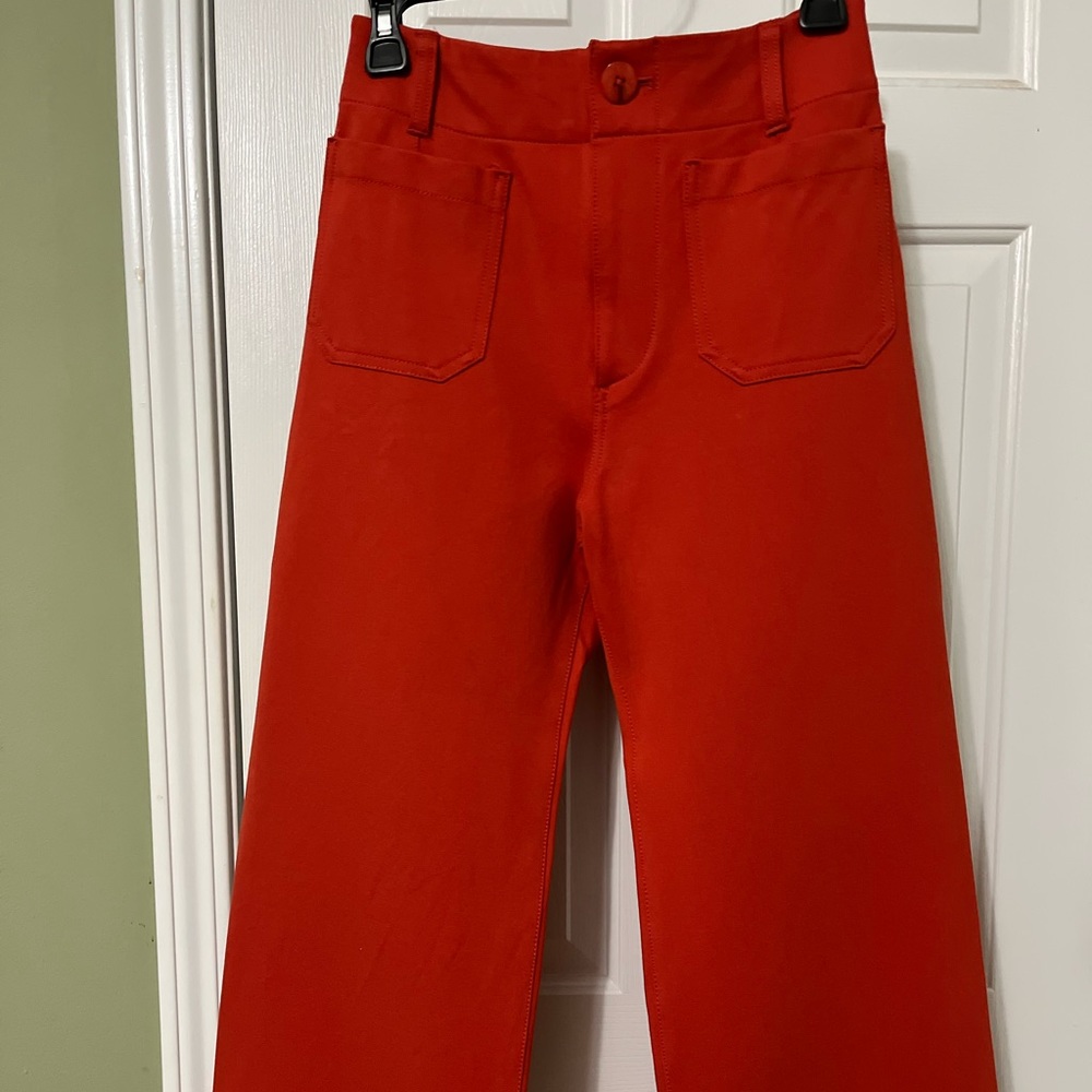 Maeve Collette Ponte Pants, Red, Size 26